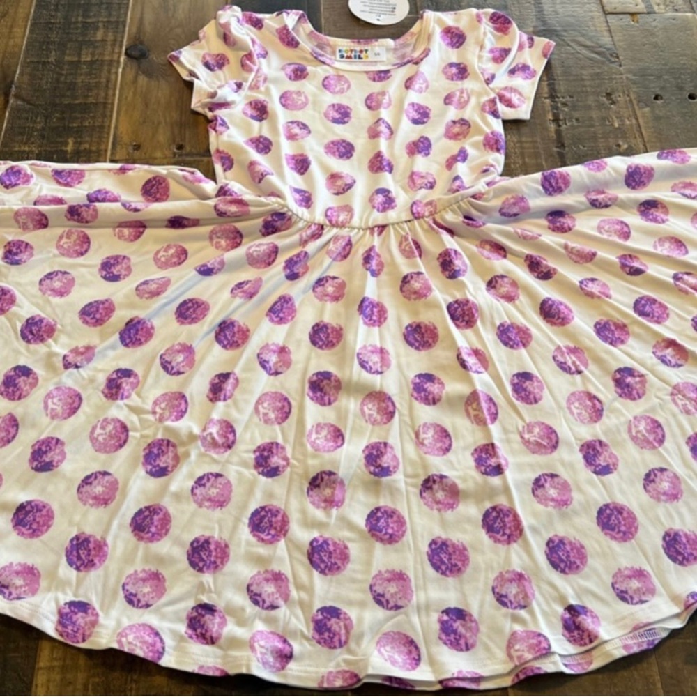 Dot Dot Smile size 8/10 girls polka dot Cap sleeve twirl dress New